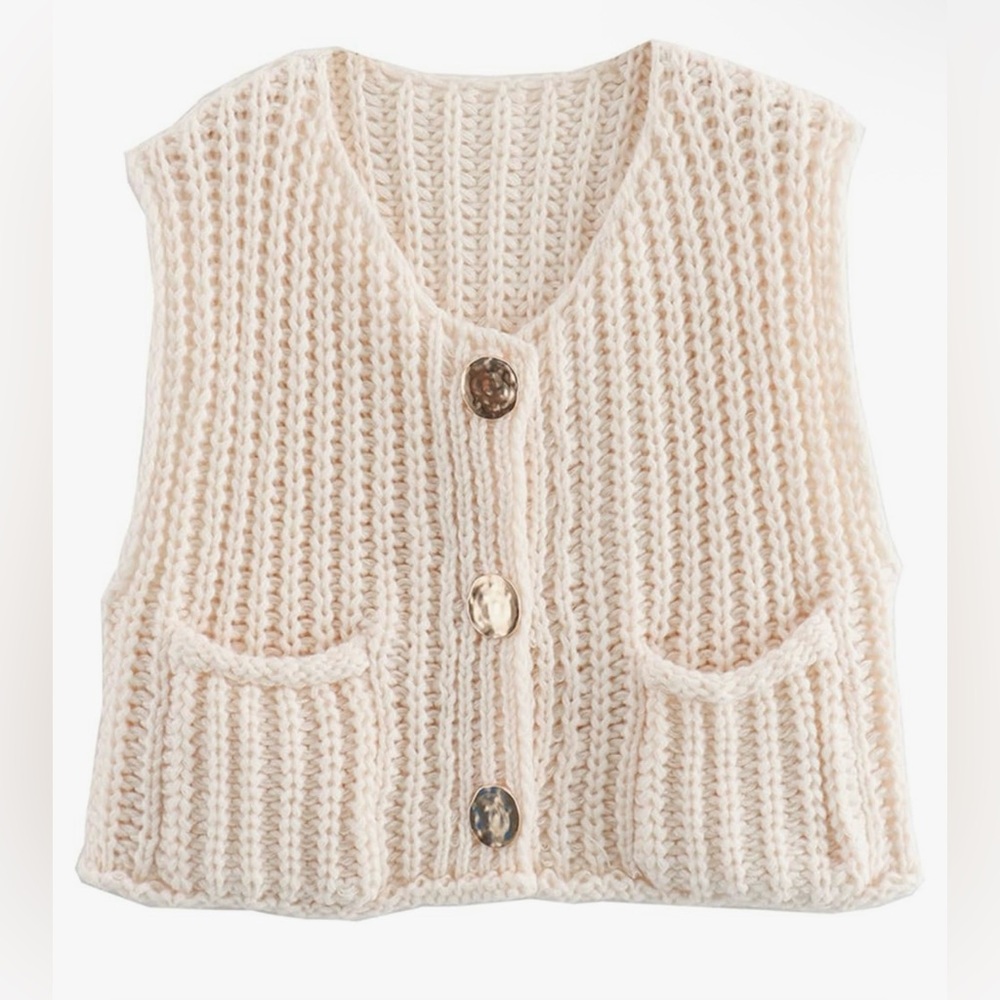 🤍Amazon KEOMUD Women's Sleeveless Cropped Knit Cardigan🤍